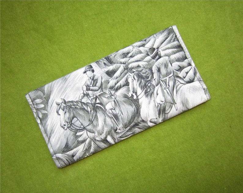 Toille Hunt Scene Padded Eyeglass Case