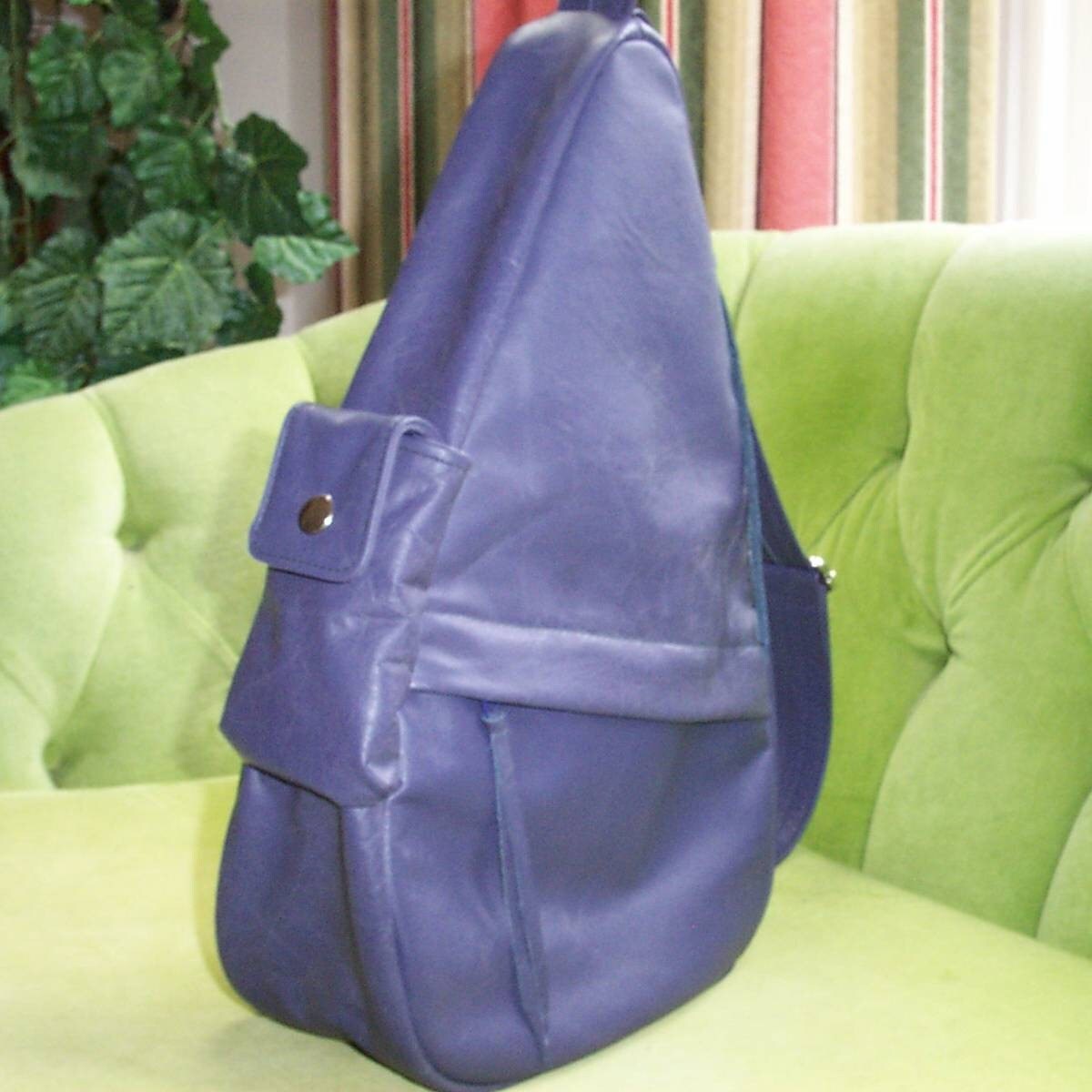 purple sling bag