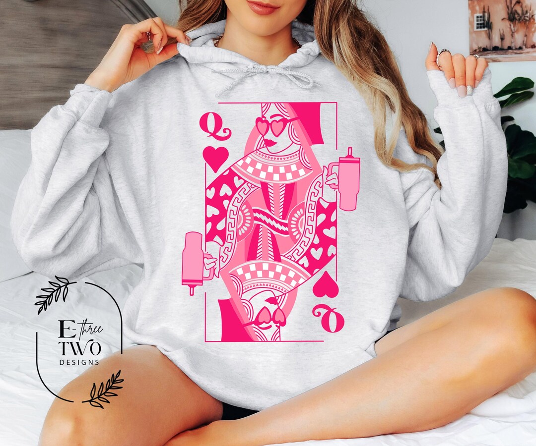 Queen of Hearts Double-Sided Print Valentines Sweatshirt main image 0