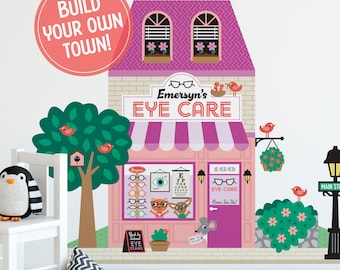 Oftalmólogo - Vinilo decorativo de tela - Juego de simulación Happy Town - Personalizado (M, L, XL)