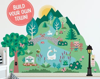 Parque Natural - Vinilo decorativo de tela - Juego de simulación Happy Town - Personalizado (M, L, XL)