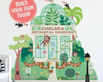 Jardín Botánico - Vinilo decorativo de tela - Juego de simulación Happy Town - Personalizado (M, L, XL)