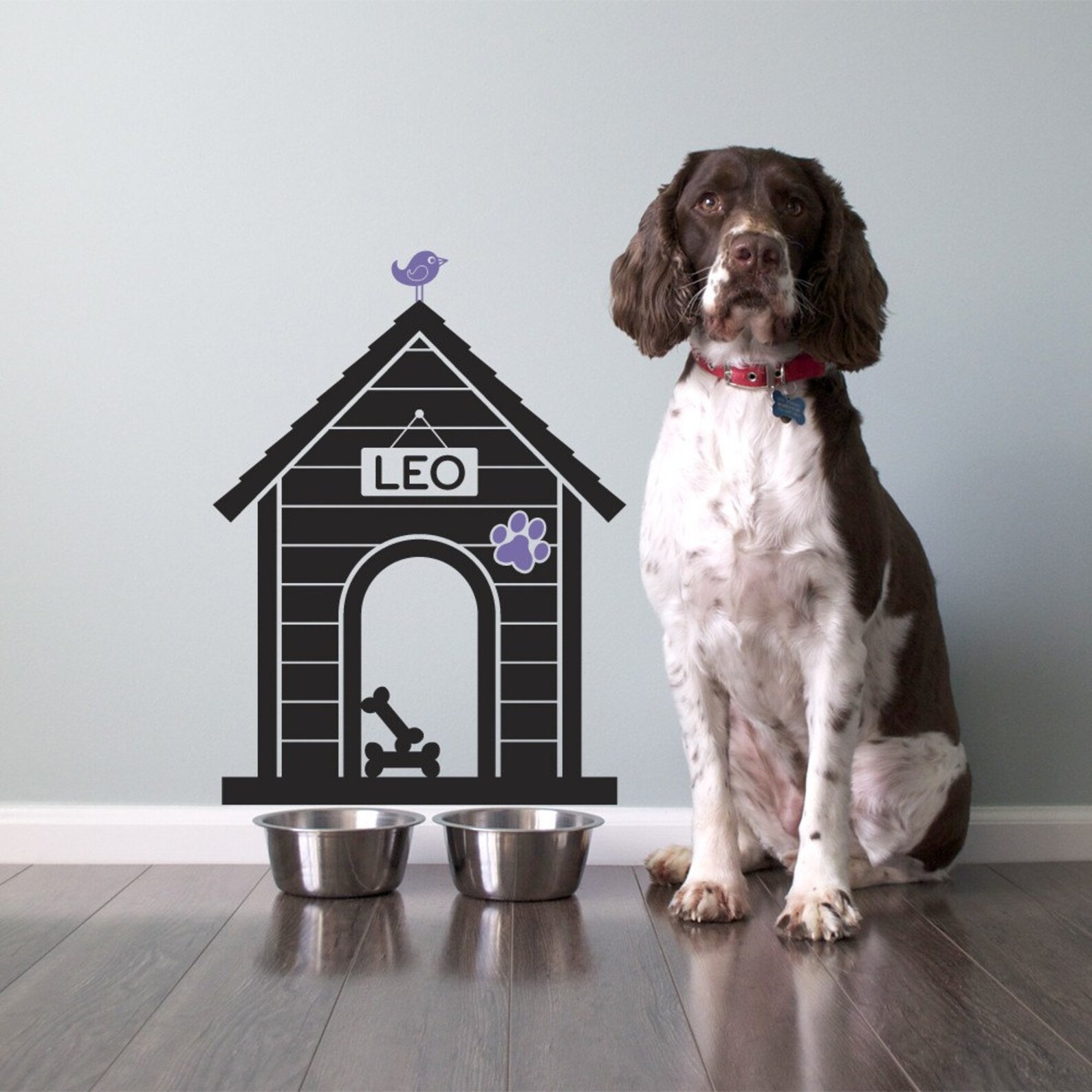 Dog House Wall Decal Personalized Pet Name Room Sign Puppy Etsy