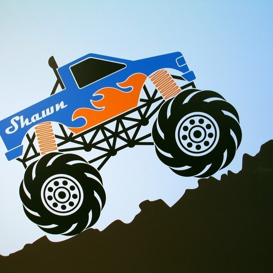 Monster Truck Vinyl Wall Art Decal Etsy