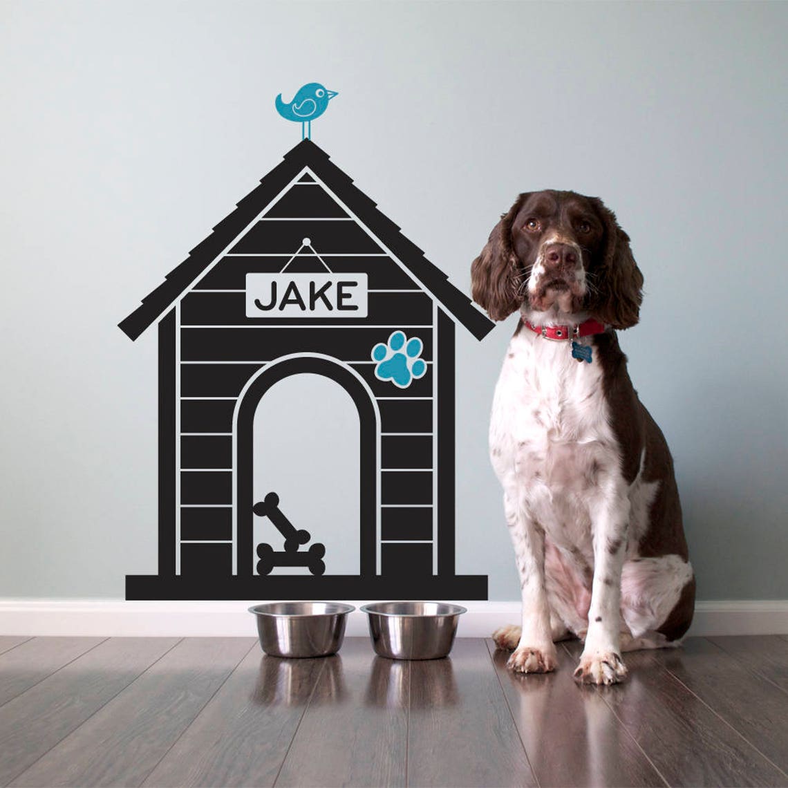 Dog House Name Wall Decal Personalized Pet Room Sign Puppy Etsy