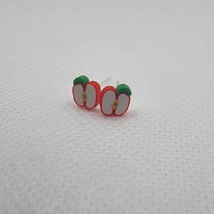 Deliciosos pendientes de manzana: pendientes de fruta dulce