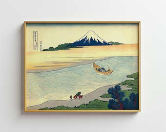 Hokusai Mt Fuji Poster, Vintage Japanische Kunst Ukiyo-e-Druck Gerahmte Poster Asiatische Wandkunst
