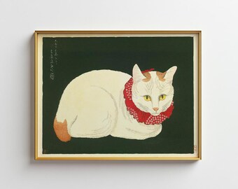 斎藤清「二匹の猫」版画：日本の木版画 - Etsy 日本