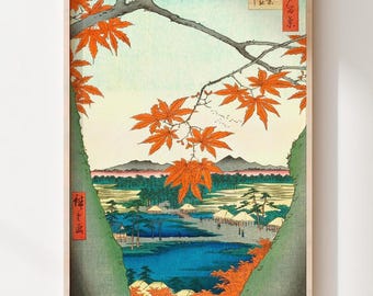 歌川広重 - 阿波国鳴門渦潮、1853 - 19 世紀日本木版画、A4/A3