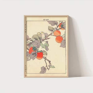 Vintage Vogel Druck Japanische Kunst Traditionelle Natur Kunstdruck Japandi Vogel Poster Ukiyoe Poster Japanisches Poster Asiatische Kunst Herbst Wandkunst
