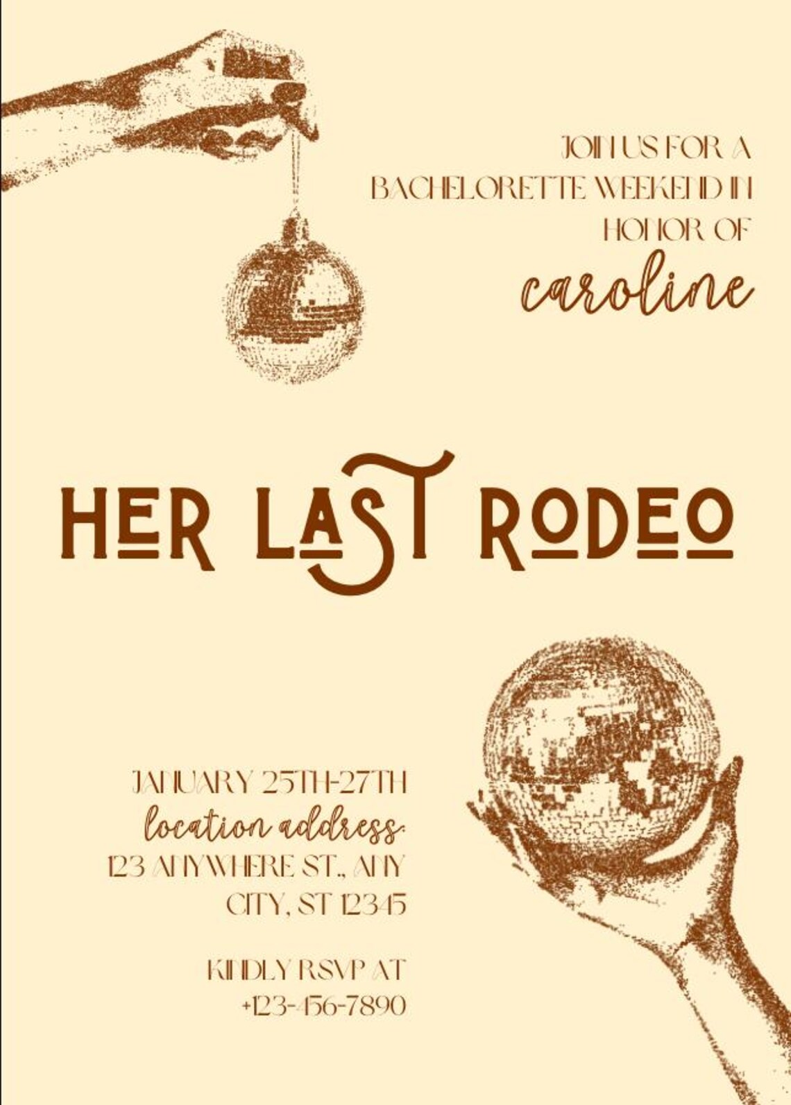 Her Last Rodeo, Bachelorette Invitation, Nashville Bachelorette ...