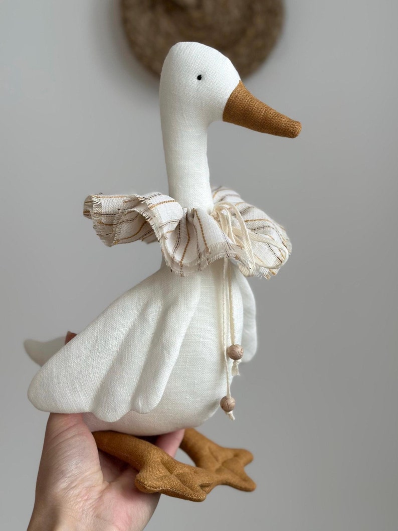 Cuddly Animal Goose Large - Linen