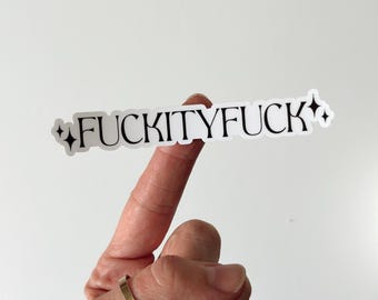 FuckityFuck Sticker - Explicit Humor - Sarcastic Funny Kindle Sticker, Water Bottle Sticker, Waterproof Sticker, Adult Humor, Kindle Decor
