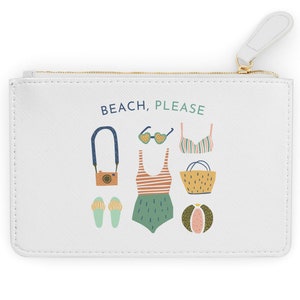 Mini Clutch Bag, Beach Please, Summer, Holiday, Vacation, Bag, Purse, Catchall, Holiday Gift