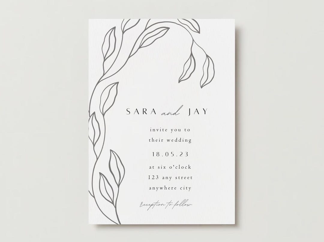 Invite Text Editable Wedding Invitation, Text Invitation, Printable Invite, Wedding ...