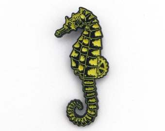 Robot Seahorse Enamel Pin - Limited Edition Collector Art Pin