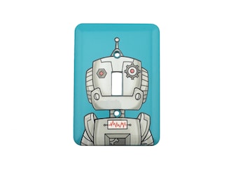 Robot Light Switch Plate Combo - Robot Head