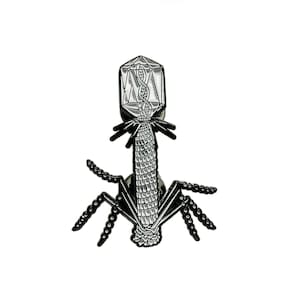 Bacteriophage Virus Enamel Pin Glow in the dark edition image 1