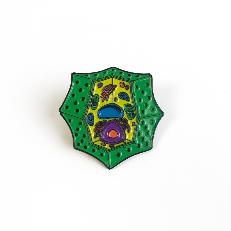 Plant Cell Pin  Soft Enamel Collector Art Science Pin image 1