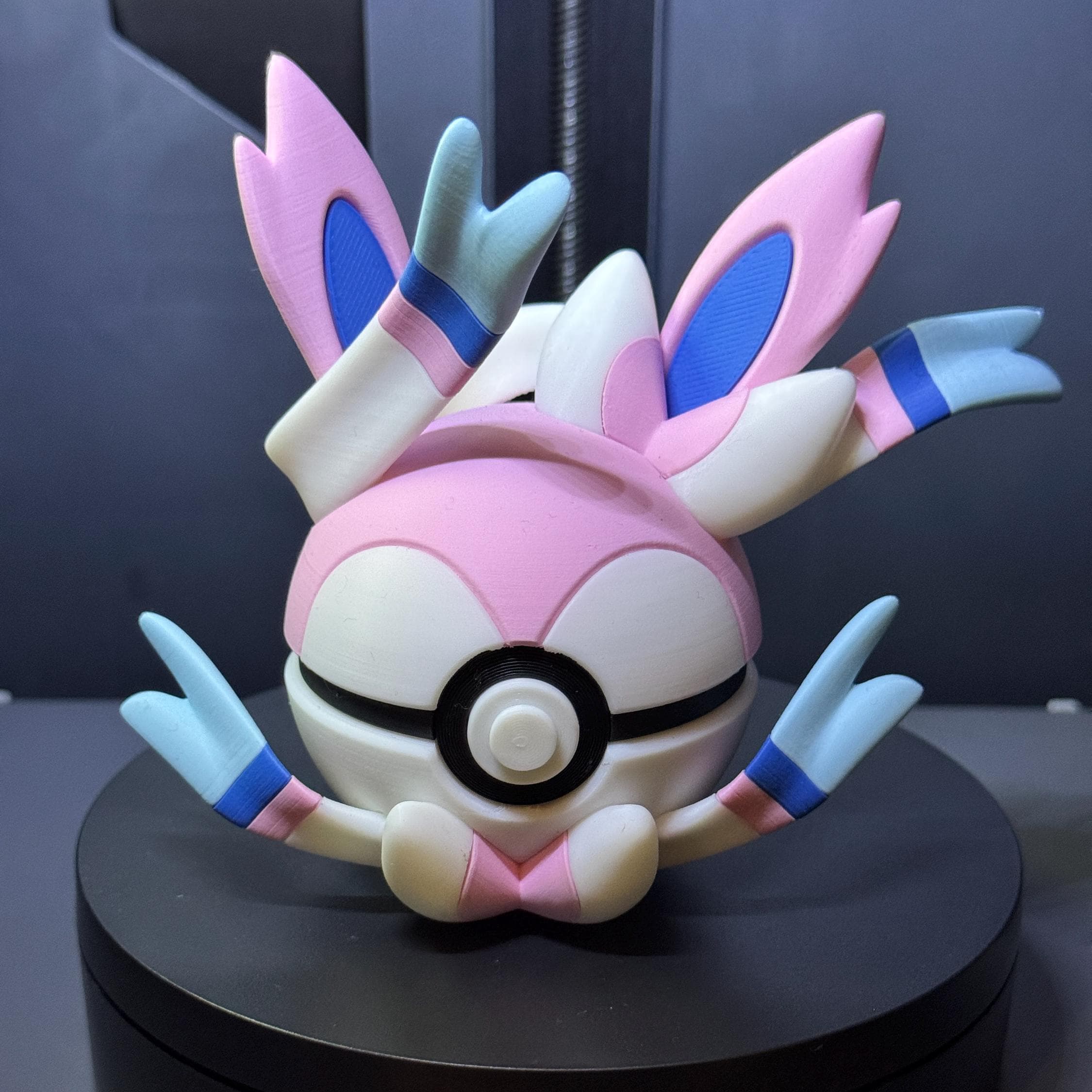 Sylveon Pokéball Prop (Shiny Available) - 3D Printed with High Quality Settings