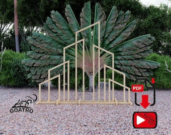 Planos de carpintería para arco de boda: Decoración rústica (Planos digitales)