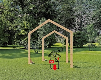 Planos de carpintería para arco de boda: Decoración rústica bohemia (PDF)