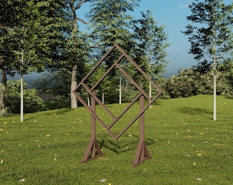 Planos de carpintería para arco de boda de diamante: Decoración rústica DIY (PDF)