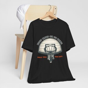 Youth Basketball Shirt, Basketball Lover Tee, Hoop Hard shirt, Sports Shirt, Activewear, Gift for Athletes, Basketball Fan Apparel, Gym Top