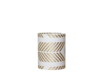 Gold Chandelier Shade - Metallic Chevron Arrows - Bathroom Sconce Shade