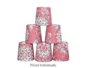 Pink Floral Sconce Shades - Peter Dunham Fabric - Last three!