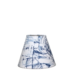 Nautical Sconce Shade - Lamp Shades in Blue and White - Beach Cottage Decor - Priced Individually