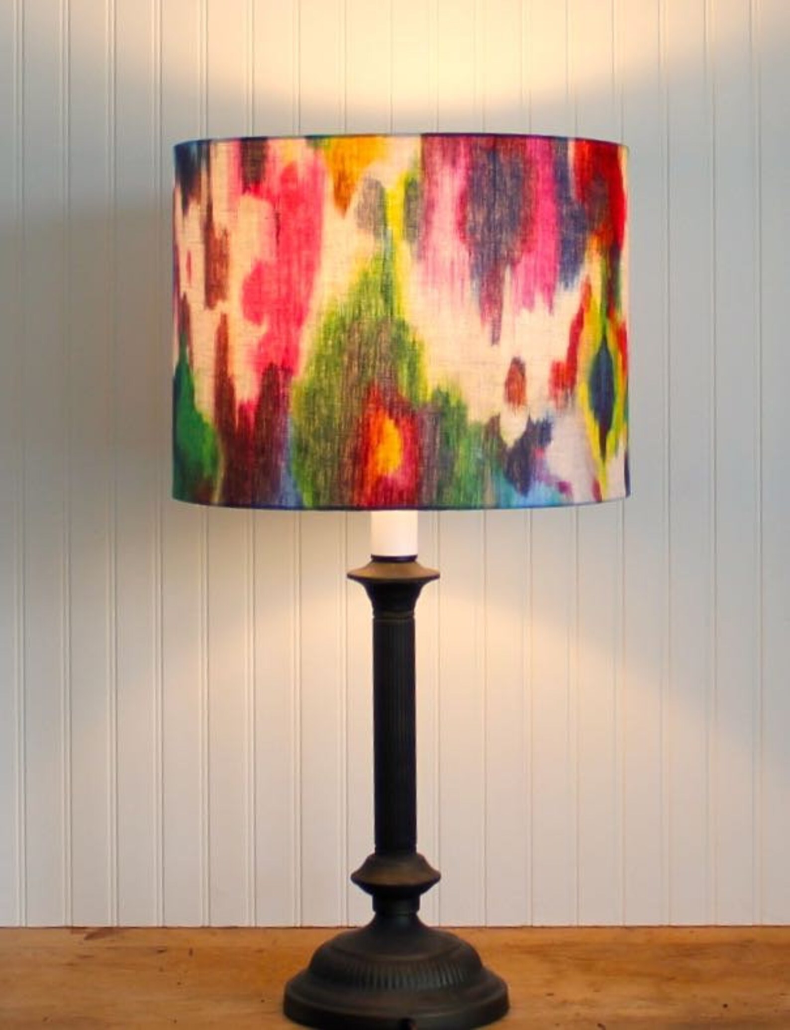 Multicolored Linen Ikat Lamp Shade Medium Lampshades Etsy