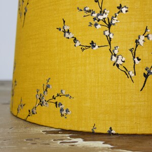 Mustard Yellow Japanese Blossom Lamp Shade image 2