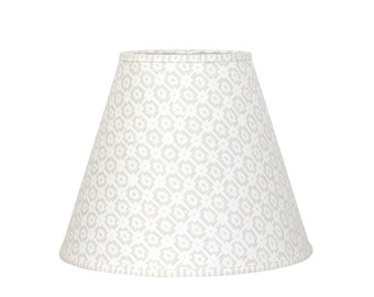 Grey Linen Geometric Dot Lamp Shade