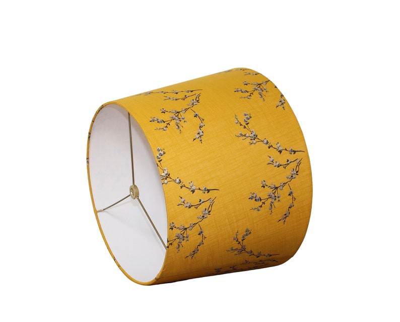 Mustard Yellow Japanese Blossom Lamp Shade image 3