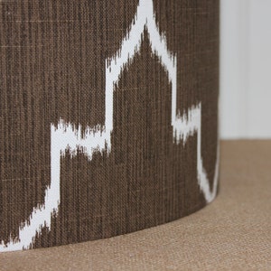 Monaco Brown Ikat Drum Lampshade image 3