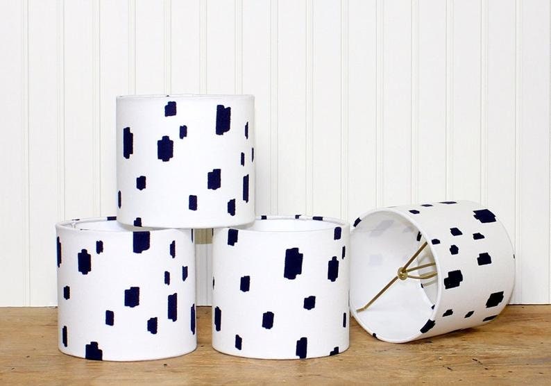 Blue Dot Sconce Shades Caitlin Wilson Fabric Priced Individually image 3