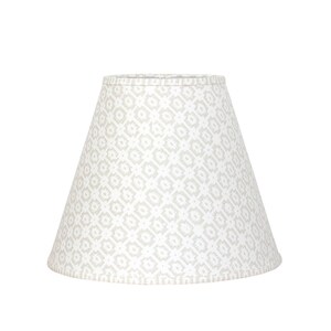 Modern Gray Ikat Drum Lampshade Handwoven Fabric image 6