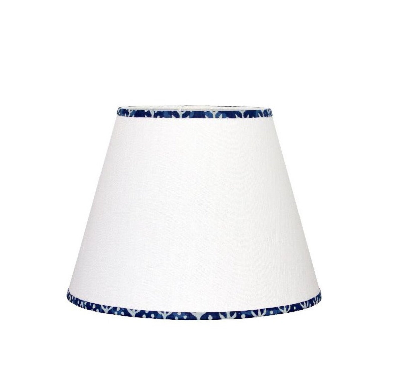 Indigo Blue and White Linen Lampshade Block Print Lamp Shade Etsy