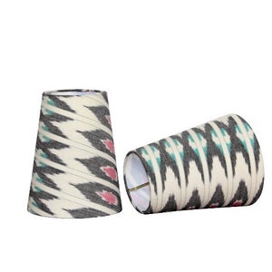 Monaco Brown Ikat Drum Lampshade image 7