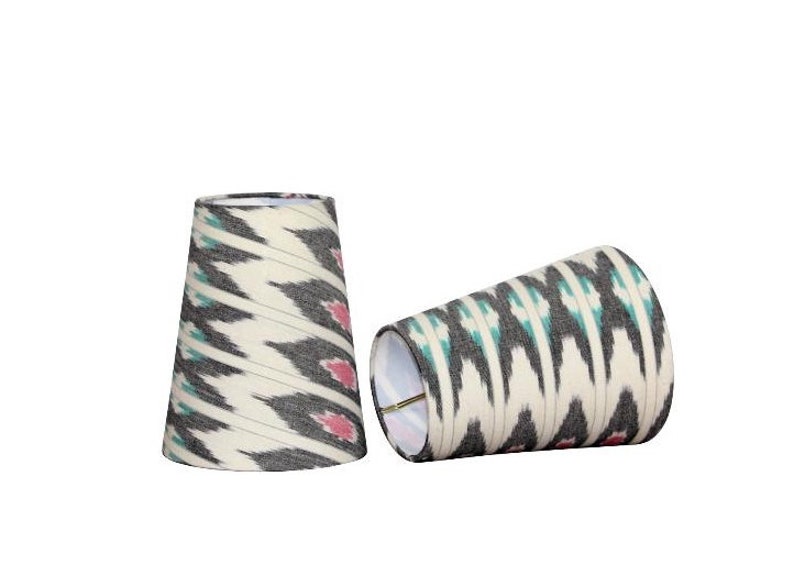 Monaco Brown Ikat Drum Lampshade image 7