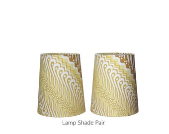 Yellow African Print Multicolor Sconce Shades - Pair of Lampshades