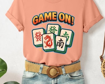 Mahjong Fun Tee, Mahjong Game Shirt, Asian Tile Game T-Shirt, Cute Gaming Tee, Board Game Lover Gift, Girls Night Shirt