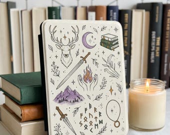 Personalized Throne of Glass Kindle Case, Custom Name Aelin Wyrdmarks, Colorsoft Signature, SJM Gift