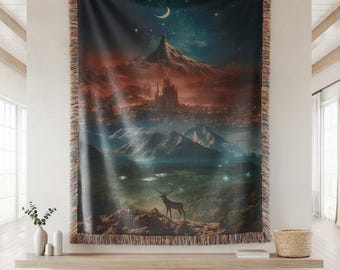 ACOTAR Blanket, Night Court Woven Throw, TOG blanket, Fantasy Bookish Decor, Cozy Blanket, BookTok Gift for Readers, Sarah J Maas Merch