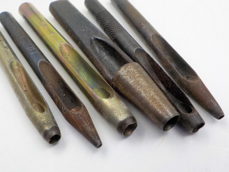 6 Vintage Leather Stamping Tools Leather Punches 1960s ERA Etsy