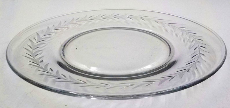 Luncheon Plates Cambridge Simple Elegance 6 Vintage Crystal Dishes Gift for Her