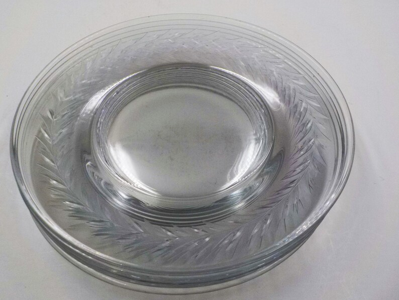 Luncheon Plates Cambridge Simple Elegance 6 Vintage Crystal Dishes Gift for Her