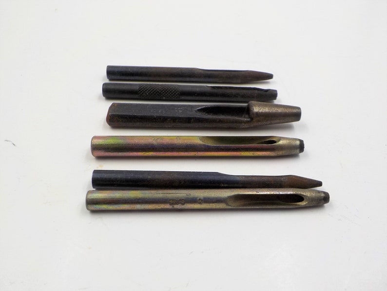 6 Vintage Leather Stamping Tools Leather Punches 1960s ERA Etsy