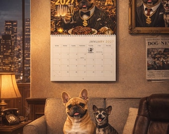 Custom Mob Dog Comic Calendar | 2027 New Year Art Wall Calendar